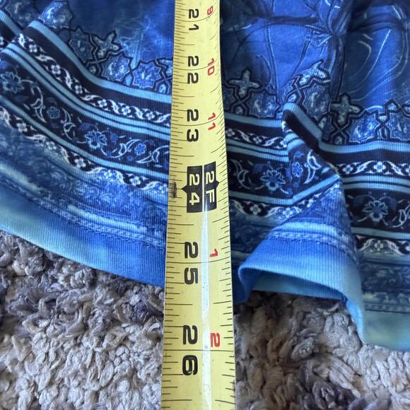 Zeagoo Blue Floral Boho Blouse Long Sleeve Peasant Top M - Picture 6 of 6